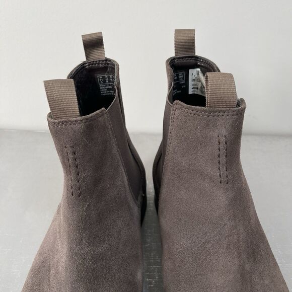 Clarks Boots Mens 12 M Hinman Chelsea Suede Leather Dark Taupe Comfort Preppy main image 13